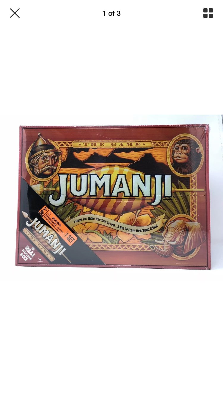 NEW Jumanji Board Game REAL WOODEN BOX NEW Jumanji Board Game REAL WOODEN BOX