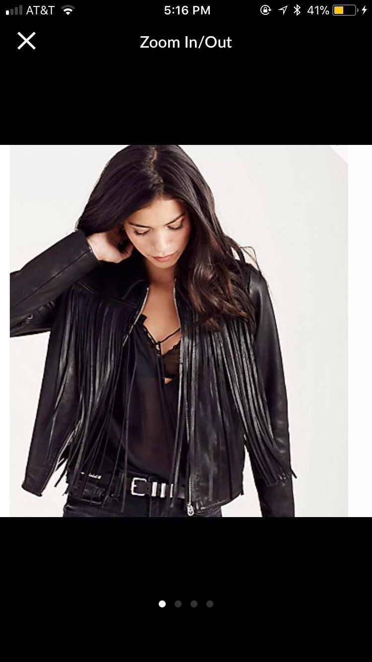 True Religion Fringe Leather Jacket Mercari The Ing App