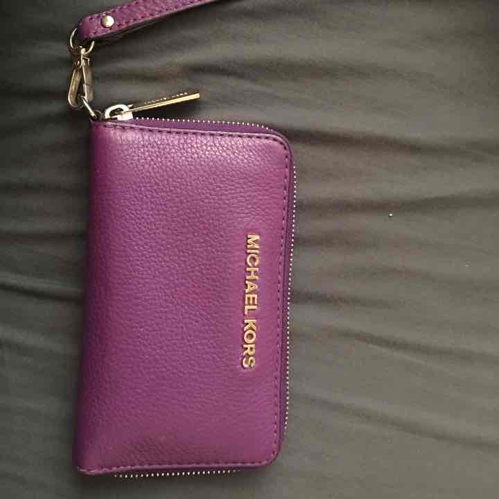 Michael Kors Purple Phone Clutch