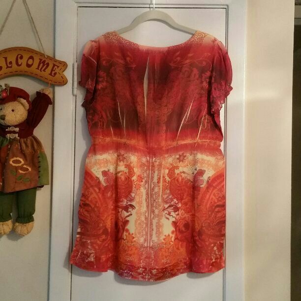 NWOT Women's orange top XL