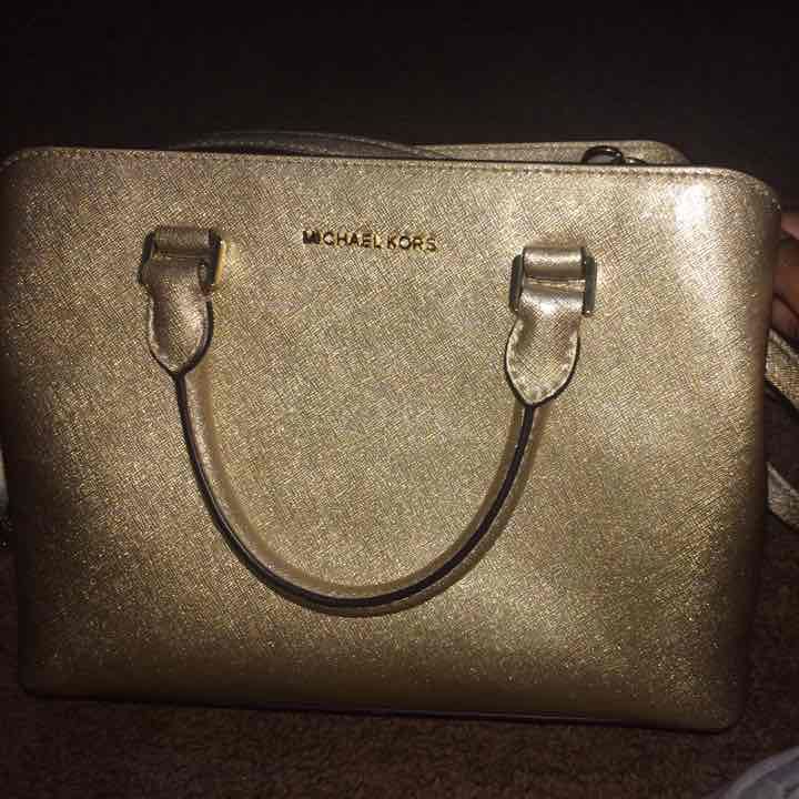Authentic Michael Kors Pale Gold Satchel
