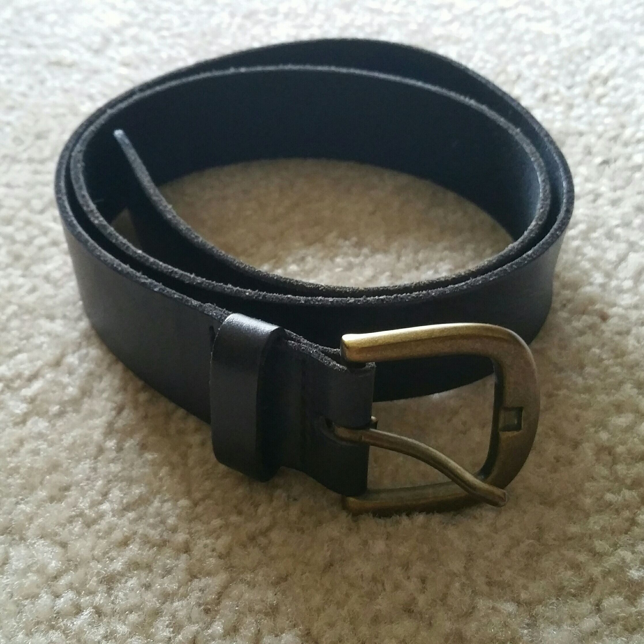 Old Navy black leather belt, L/Large