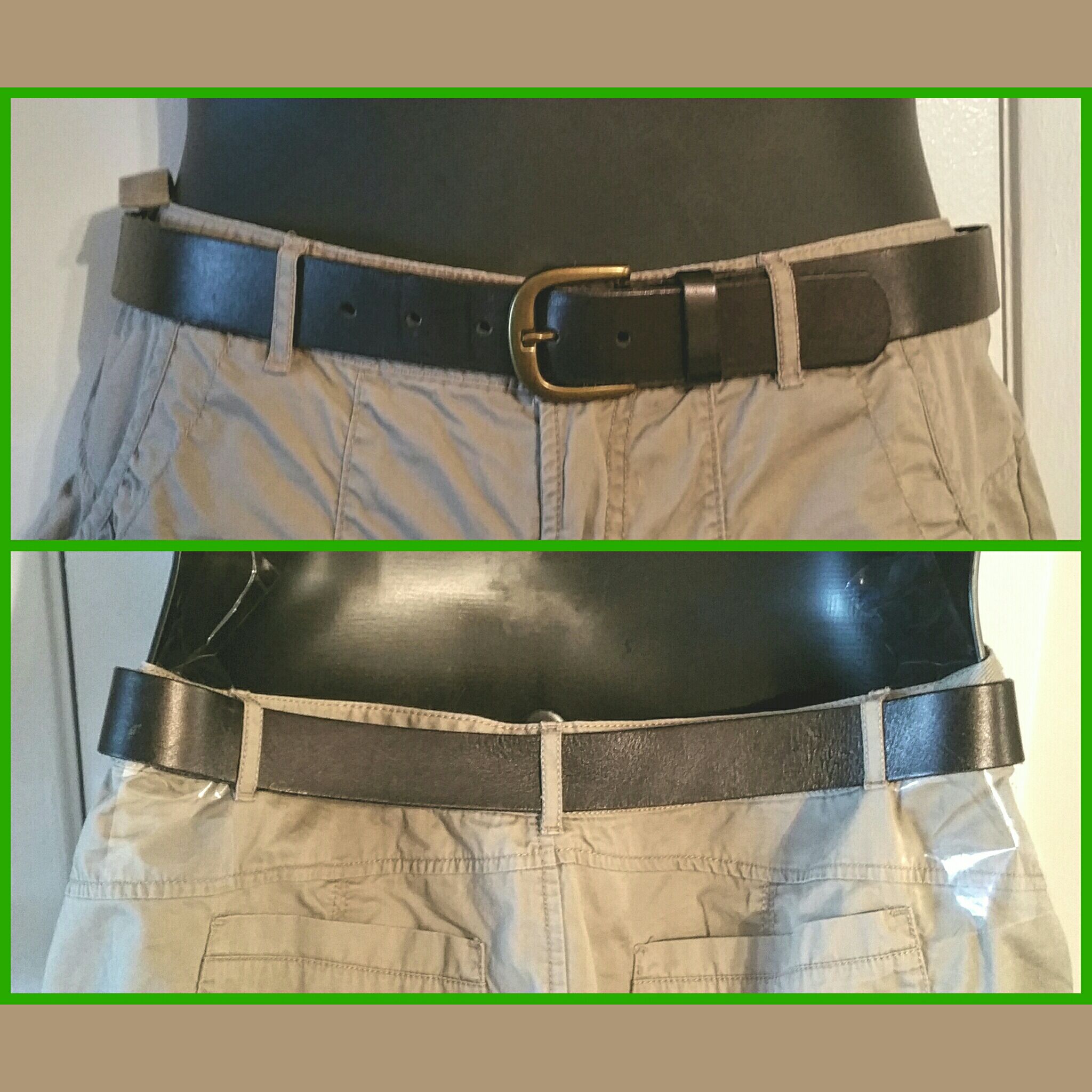 Old Navy black leather belt, L/Large