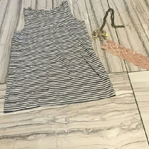 J. Crew striped sequin top XS