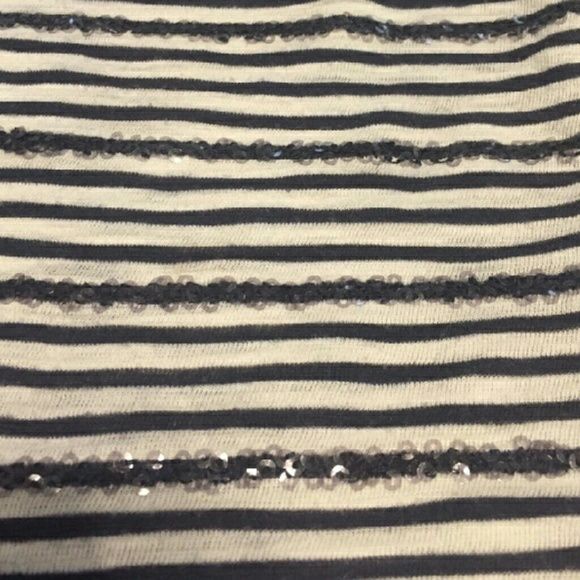 J. Crew striped sequin top XS
