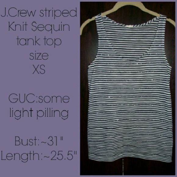 J. Crew striped sequin top XS