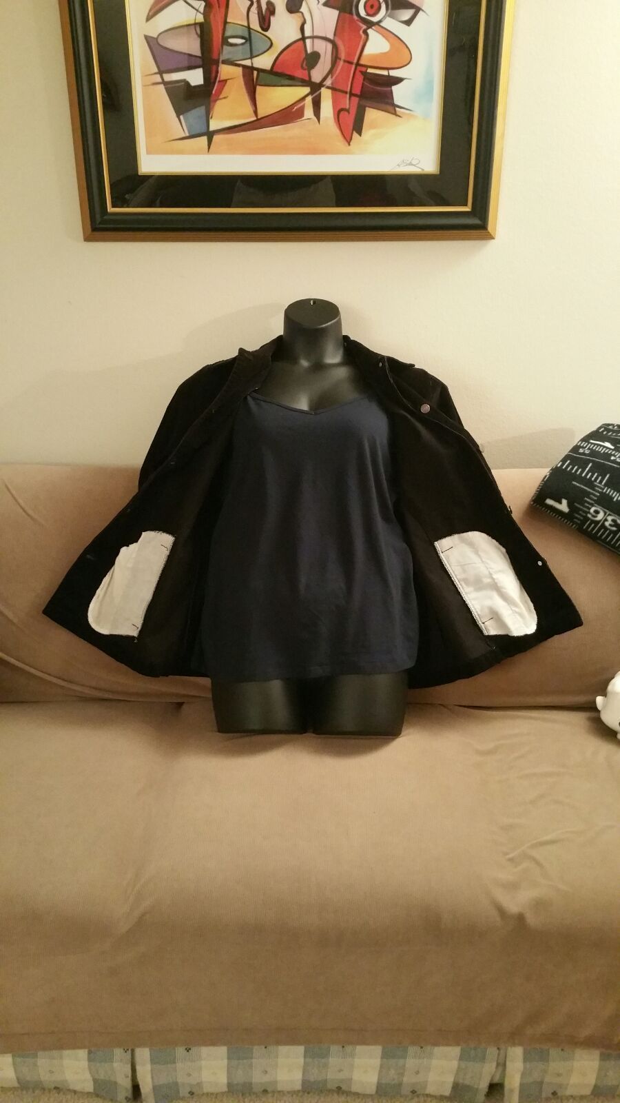 Black corduroy jacket Women's Large L