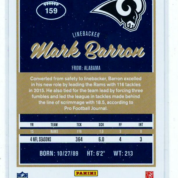 Mark Barron 2016 Donruss - Pay $0.50