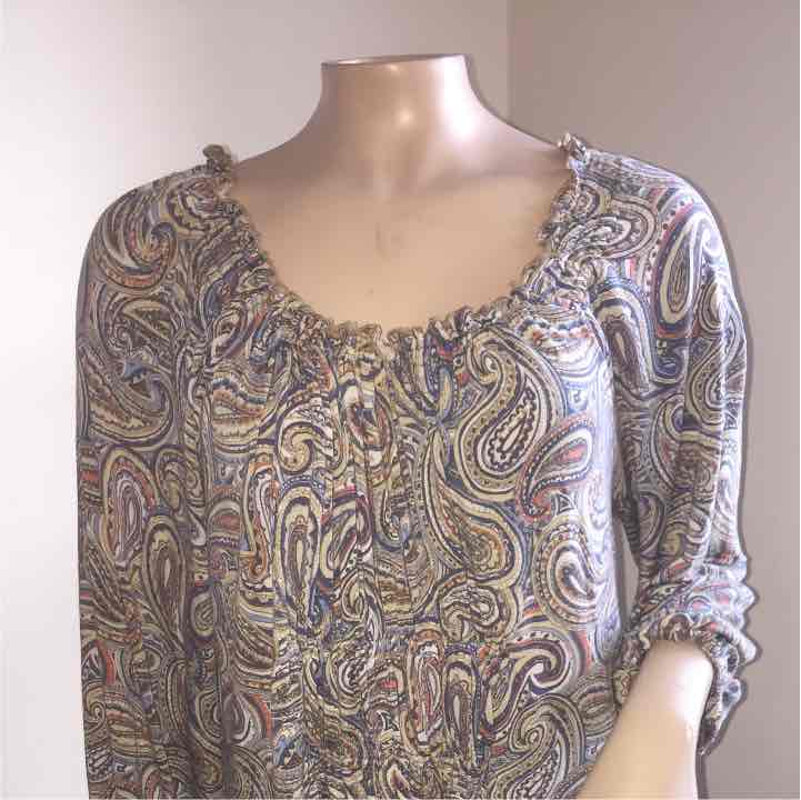 Michael Kors Paisley top size large