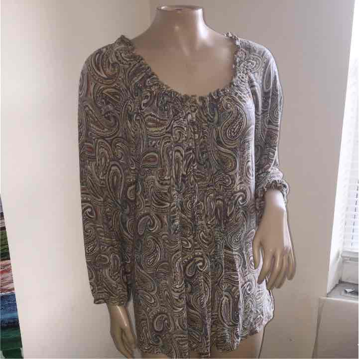 Michael Kors Paisley top size large