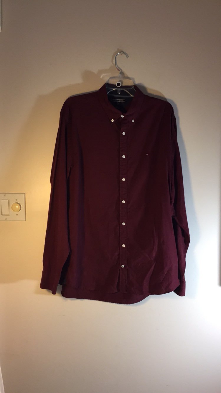 Burgandy Button Shirt