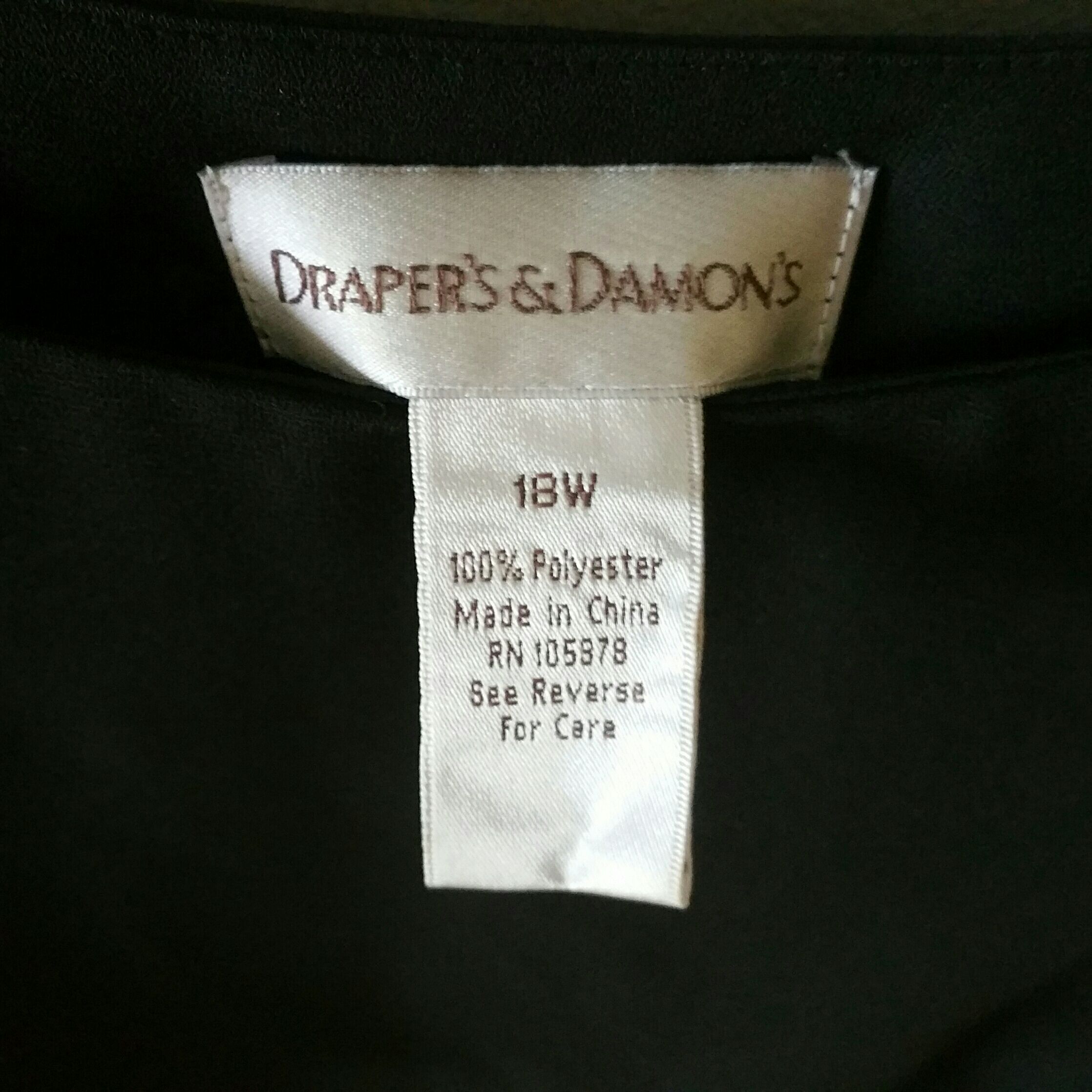 Dressy women's blouse, black,18W