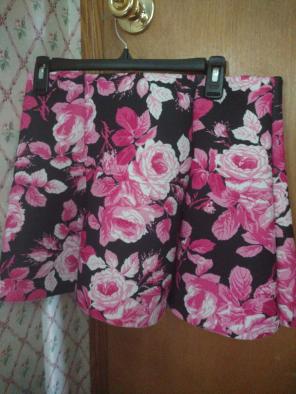 Brand New Pink Flowered Bubble Skirt