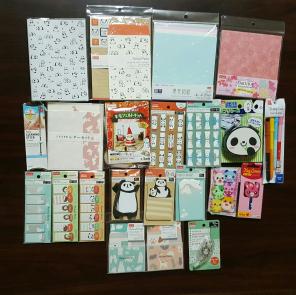 Daiso Japan: Stationary, Select 5 items.