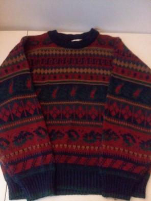 Vintage Mens Sweater Sears Colorful L
