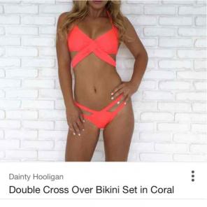 Double cross over bikini set -small