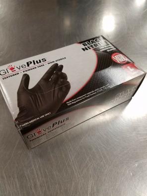 5 boxes LARGE BLACK Nitrile gloves