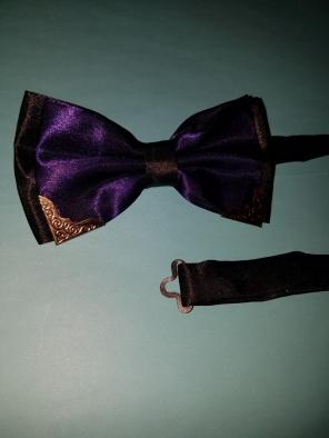 Royal Purple Clip Bow Tie