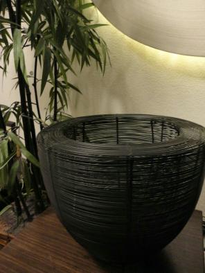 Large Black Metal Wire Basket