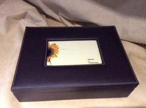 Leather Jewelry / Storage Box W/ Frame