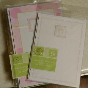 NEW Baby Girl 2-pack Announcement kit
