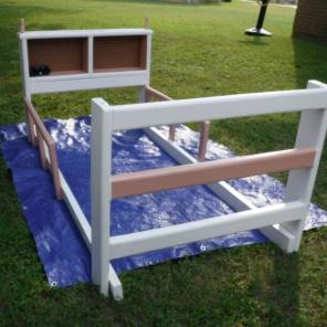 Twin Bed, Remodeled with Peg Board back!