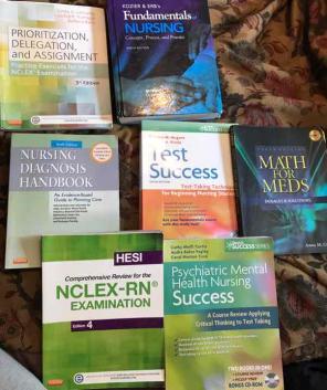 Nursing school books bundle! & hesi