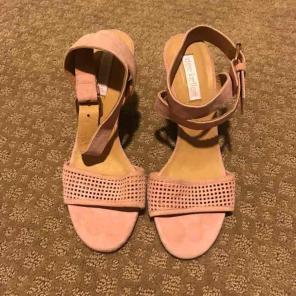 Dee Keller blush perforated wedges