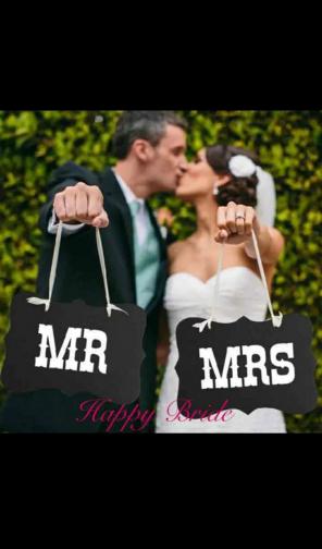 Mr & Mrs Wedding Banner great 4 pictures