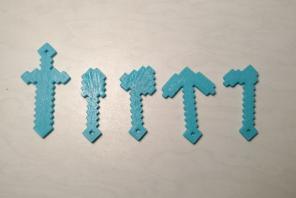 3D Printed Set of Minecraft tools.