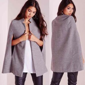 Missguided Grey Cape Coat 6