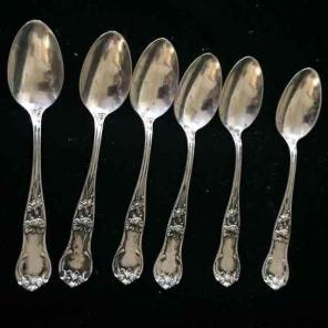 Antique Sterling Floral Demitasse Spoons
