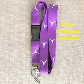 Free Shipping Jordan Lanyard Purple
