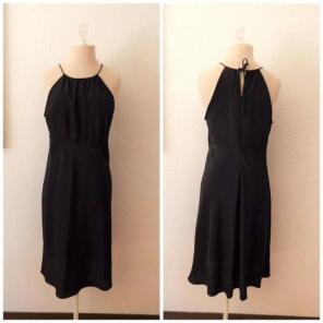 Vintage 90s Black Bias Cut Sexy Dress