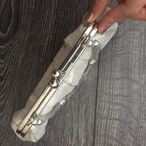 Silver Wristlet/clutch