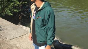 Vintage Deep Green Unisex Windbreaker