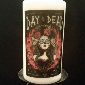 Day of the dead candle