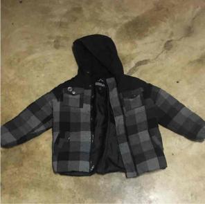Boys size 8 black and gray jacket