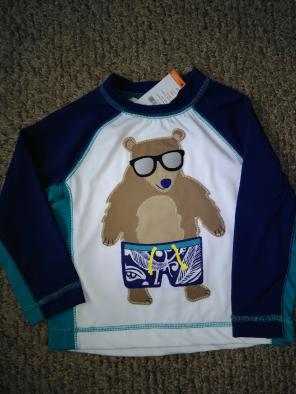 NWT Gymboree L/S bear rash guard 2T