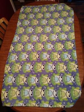 Froggy plush fleece baby blanket.