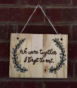 NEW Walt Whitman Woodburned Quote