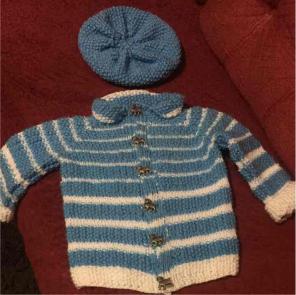 Hand made sweater for baby