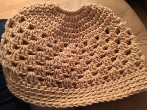 Crochet Slouchy Bun Beanie