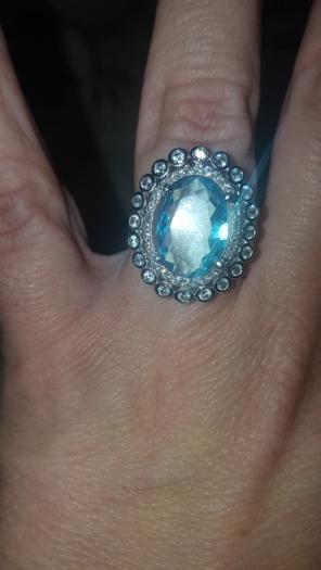 Sterling silver aquamarine ring