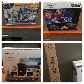 Brand new TV projector, screen, surround