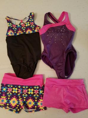 Gymnastic girls 4 outfits