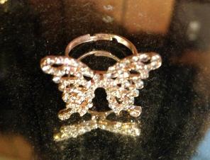 Beautiful Gp zirconia Butterfly Ring