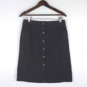 Ann Taylor Size 4 Button Down Skirt Gray
