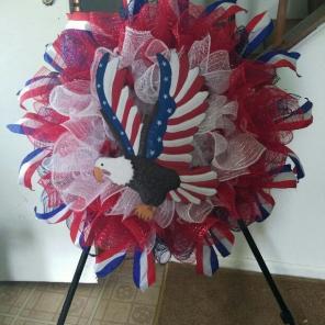 HANDMADE EAGLE 4th of JULY WREATH