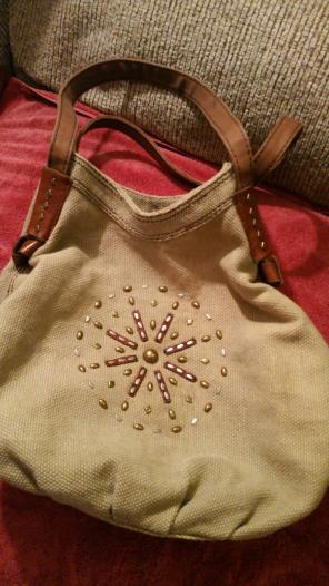 LUCKY BRAND HOBO BAG STUDDED LARGE BAG